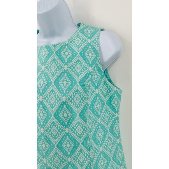 Southern Tide Paislee Ikat Jacquard Shift Dress Size 6 - Bermuda Teal - Picture 5 of 14